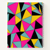 スクリプトモノグラムのティール（緑がかった色）パターン ノートブック (裏面)