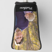 スクリプトモノグラムの名の写真 ゴルフヘッドカバー (回転90)