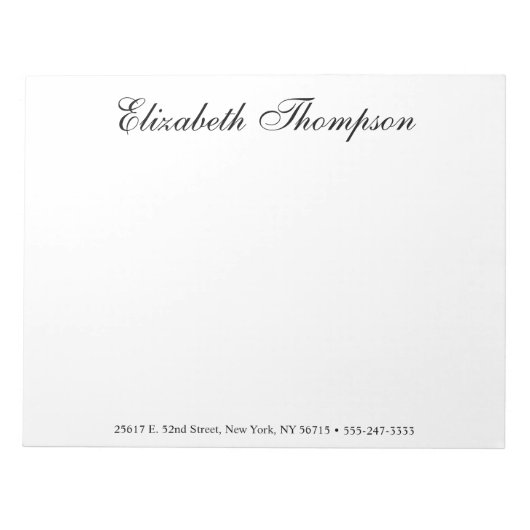 スクリプトモノグラムの ノートパッド (正面)