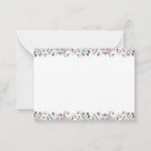 スクリプトモノグラムイニシャル紫フローラ野花 ノートカード (裏面)