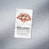 スクリプトモノグラムキスステインマーブル マグネット名刺 (インサイチュ)