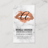 スクリプトモノグラムキスステインマーブル 名刺 (正面)