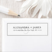 スクリプトモノグラムタイポグラフィ差出人住所ラベル ラベル (インサイチュ)