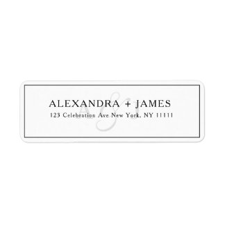 スクリプトモノグラムタイポグラフィ差出人住所ラベル ラベル