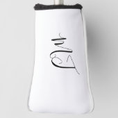 スクリプトモノグラムパターゴルフヘッドカバー ゴルフヘッドカバー (回転90)