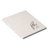 スクリプトモノグラムモダンミニマル赤面ピンクシンプル ノートパッド (アングル)