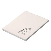 スクリプトモノグラムモダンミニマル赤面ピンクシンプル ノートパッド (回転)
