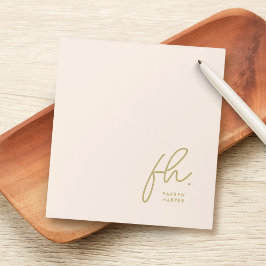 スクリプトモノグラムモダンミニマル赤面ピンクシンプル ノートパッド