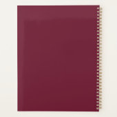 スクリプトモノグラムモダン、赤 プランナー手帳 (裏面)