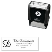 スクリプトモノグラム差出人住所 セルフインキングスタンプ (インサイチュ)