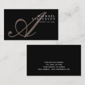 スクリプトモノグラム弁護士名刺 名刺 (正面/裏面)