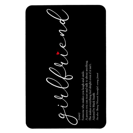 スクリプトラブハートのガールリエンド定義 マグネット (縦)