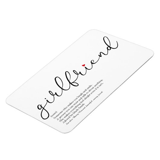 スクリプトラブハートのガールリエンド定義 マグネット (左側)