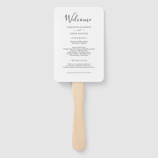 スクリプトラブフォト結婚式 プログラムハンドファン ハンドファン (裏面)