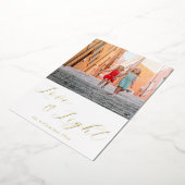 スクリプトラブライトシンプルハヌカー2枚フォト金ゴールド 箔シーズンカード (回転した状態)