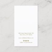 スクリプトラベンダーウォーターカラーイヤリングジュエリー表示 名刺 (裏面)