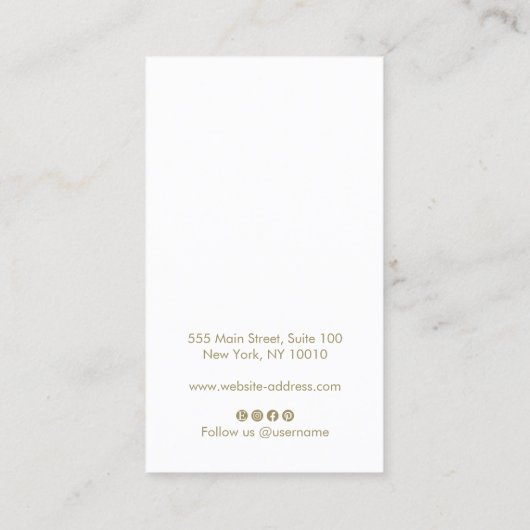 スクリプトラベンダーウォーターカラーイヤリングジュエリー表示 名刺 (裏面)