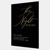 スクリプトリハーサルディナーブラック&金ゴールドへようこそ アクリルサイン (傾斜)