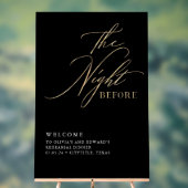 スクリプトリハーサルディナーブラック&金ゴールドへようこそ アクリルサイン (ニュートラル)