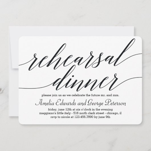 スクリプトリモダンハーサルディナー招待状 招待状 (正面)