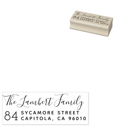 スクリプトリースファミリ名リース差出人住所 ラバースタンプ (押印)