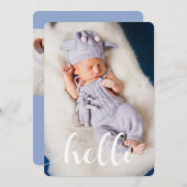 スクリプトレタリングベビーの発生のお知らせ 案内状 (正面/裏面)