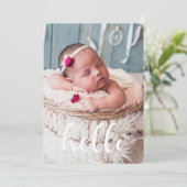 スクリプトレタリングベビーの発生のお知らせ 案内状 (スタンド正面)