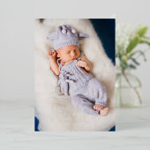 スクリプトレタリングベビーの発生のお知らせ 箔招待状 (立ち正面)