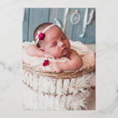 スクリプトレタリングベビーの発生のお知らせ 箔招待状 (正面)