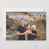 スクリプトレタリングメリークリスマス2写真 シーズンカード (正面)