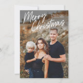 スクリプトレタリングメリークリスマス2写真 シーズンカード (正面)