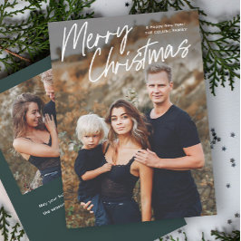 スクリプトレタリングメリークリスマス2写真 シーズンカード