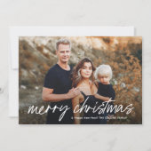 スクリプトレタリングメリークリスマス2写真 シーズンカード (正面)