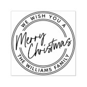 スクリプトレタリングメリークリスマス セルフインキングスタンプ (デザイン)