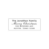 スクリプトレタリングメリークリスマス&ファミリー名 セルフインキングスタンプ (デザイン)