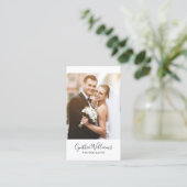 スクリプトレタリングモダン撮影 名刺 (スタンド正面)