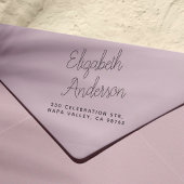 スクリプトレタリング名と差出人住所 セルフインキングスタンプ