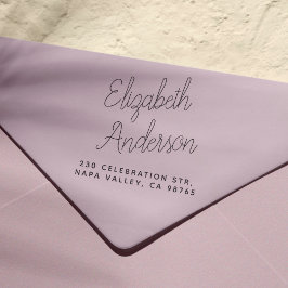 スクリプトレタリング名と差出人住所 セルフインキングスタンプ