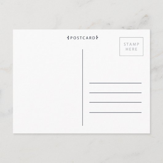 スクリプトレタリング日付フォトポストカードの保存 案内ポストカード (裏面)