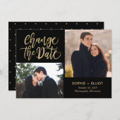 スクリプト予測できな編集可能カラー日付カードの変更 サンキューカード (正面/裏面)