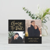 スクリプト予測できな編集可能カラー日付カードの変更 サンキューカード (スタンド正面)