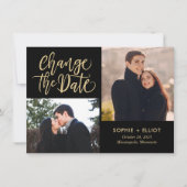 スクリプト予測できな編集可能カラー日付カードの変更 サンキューカード (正面)