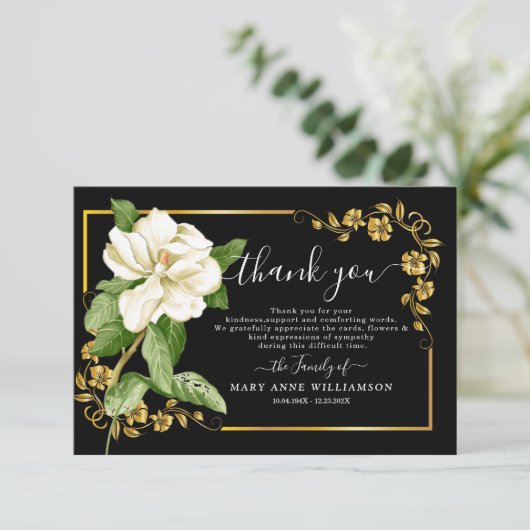 スクリプト予算の葬儀サンキューカード サンキューカード (スタンド正面)