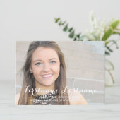 スクリプト付きの写真全体 - 卒業パーティー 招待状 (スタンド正面)