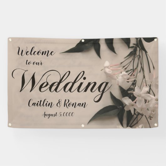 スクリプト付きジャスミン 横断幕 (横)