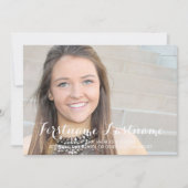 スクリプト付きフルフォト – 卒業パーティー 招待状 (正面)