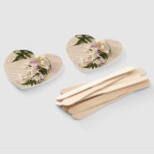 スクリプト付きホワイトジャスミン ハンドファン (組立なし)