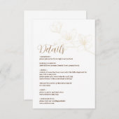 スクリプト付きミニマルお洒落リストカード エンクロージャーカード (正面/裏面)