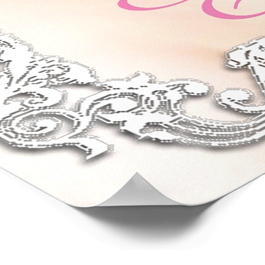 スクリプト付き美しい大型フォトポスタ縁どー ポスター (角)