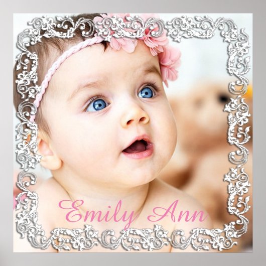 スクリプト付き美しい大型フォトポスタ縁どー ポスター (正面)